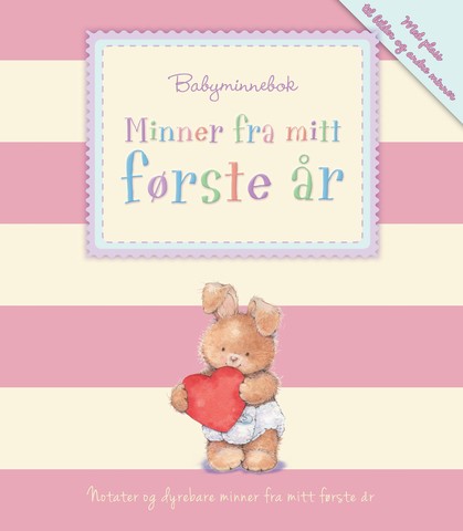 Minner fra mine første år. Babyminnebok. Rosa