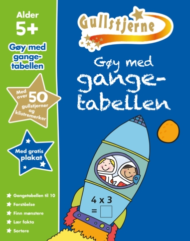 Gøy med gangetabellen. 5 +. Egenprod gullstjerne