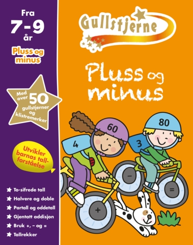 Pluss og minus. Fra 7-9 år. Egenprod gullstjerne