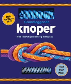 Grunnleggende knoper. Boks med øvingstau og instruksjonsbok